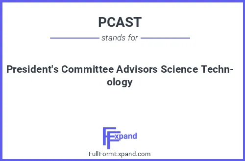 Full form of PCAST