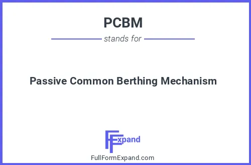 Full form of PCBM