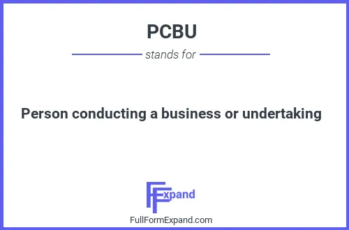 Full form of PCBU