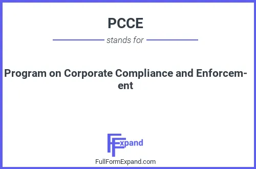 Full form of PCCE