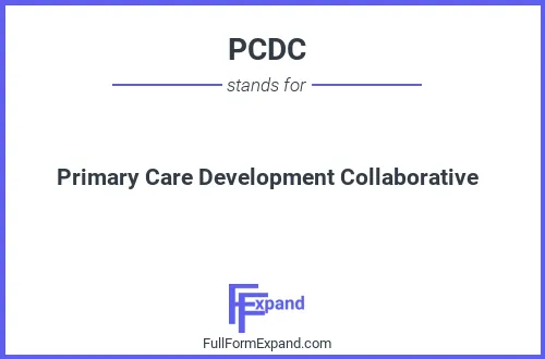 Full form of PCDC