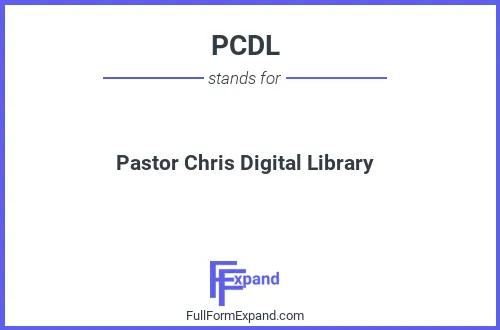 Full form of PCDL