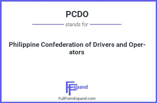 Full form of PCDO