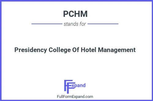 Full form of PCHM