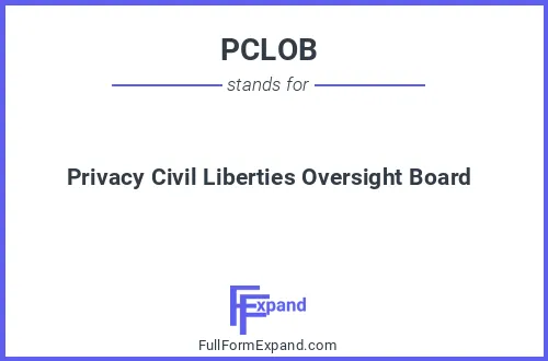Full form of PCLOB