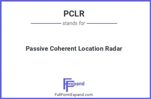 Full form of PCLR