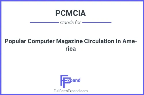 Full form of PCMCIA