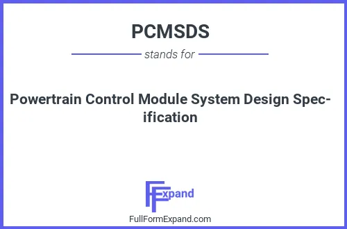 Full form of PCMSDS