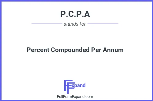 Full form of P.C.P.A