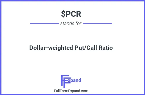 Full form of $PCR