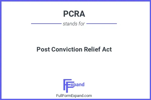 Full form of PCRA