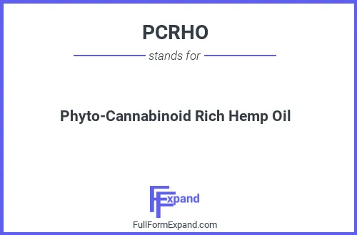 Full form of PCRHO