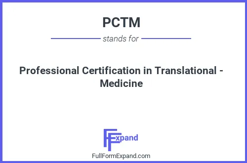 Full form of PCTM