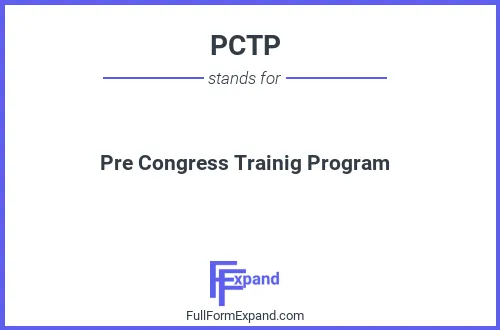 Full form of PCTP