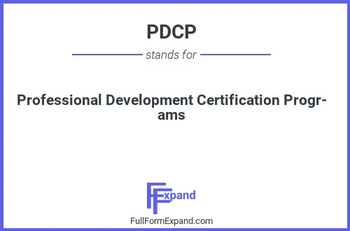 Full form of PDCP