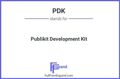 Full form of PDK