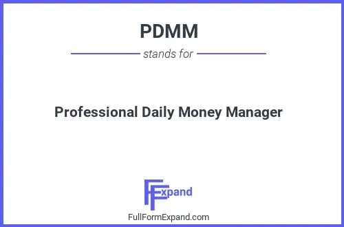 Full form of PDMM