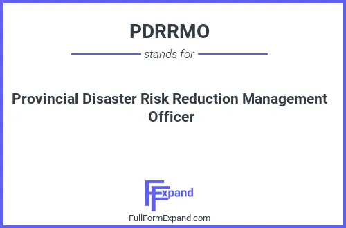 Full form of PDRRMO