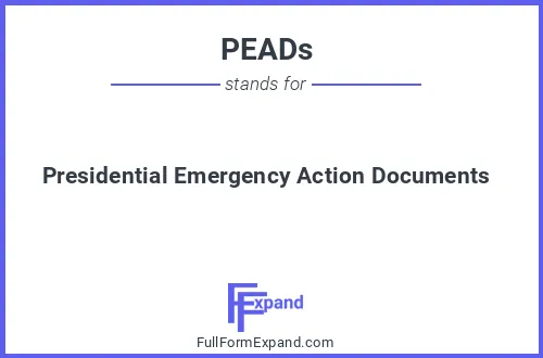 Full form of PEADs