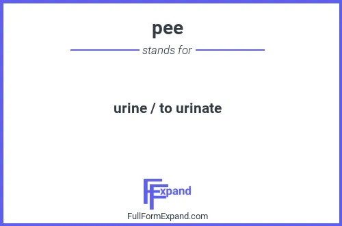 Full form of pee