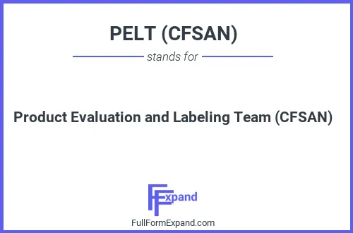 Full form of PELT (CFSAN)