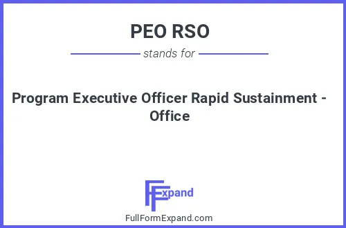 Full form of PEO RSO