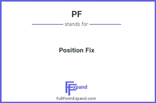 Full form of PF