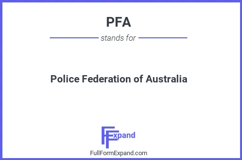 Full form of PFA