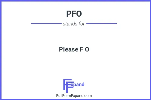 Full form of PFO