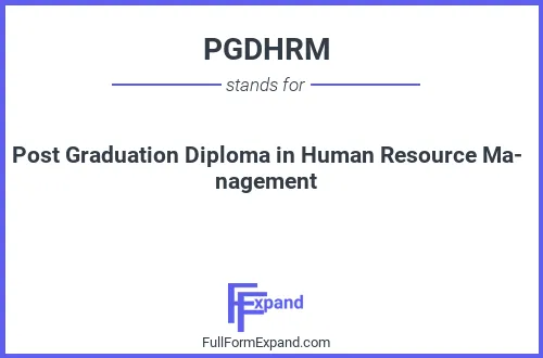 Full form of PGDHRM
