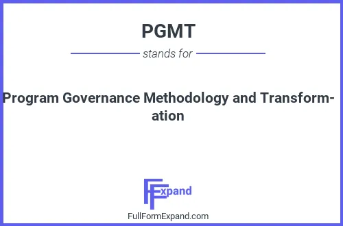 Full form of PGMT
