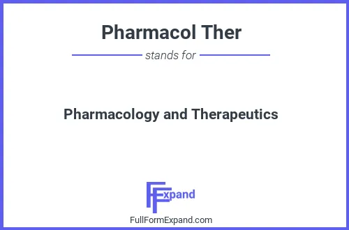 Full form of Pharmacol Ther