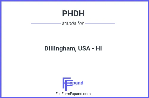 Full form of PHDH
