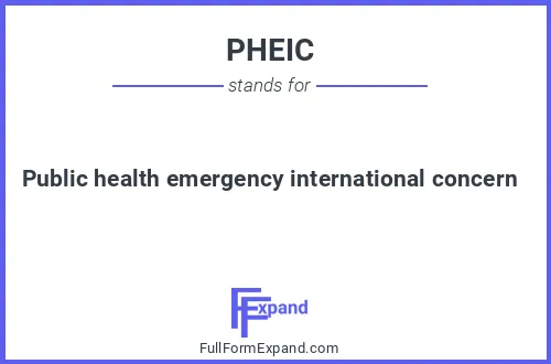 Full form of PHEIC