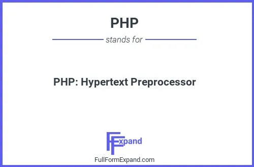 Full form of PHP