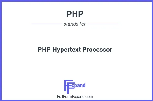 Full form of PHP