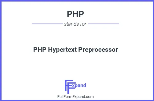 Full form of PHP