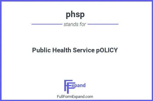 Full form of phsp