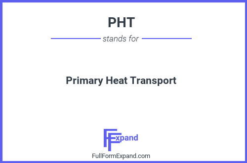 Full form of PHT