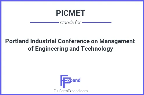Full form of PICMET