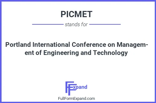 Full form of PICMET