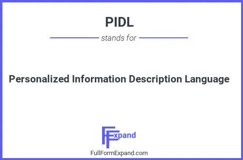 Full form of PIDL