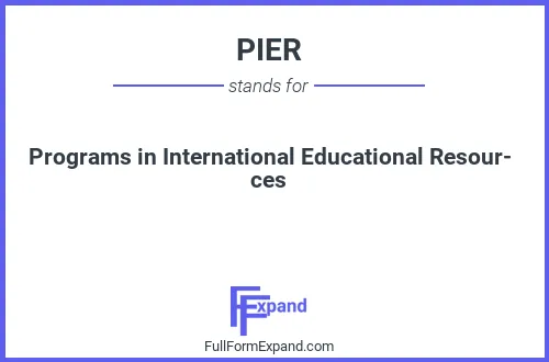 Full form of PIER
