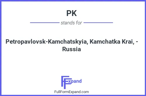 Full form of PK