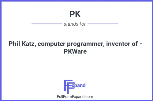 Full form of PK