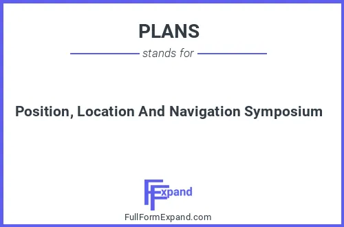Full form of PLANS