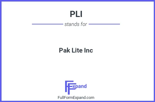Full form of PLI
