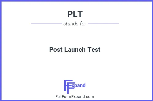 Full form of PLT