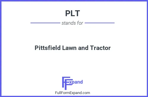 Full form of PLT