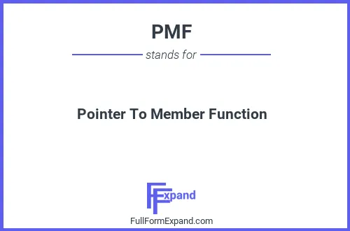 Full form of PMF